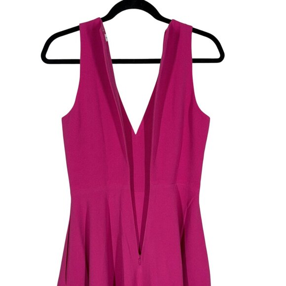 Dress the Population Pink Sleeveless Fit & Flare Dress with Pockets Size Small - Picture 5 of 8